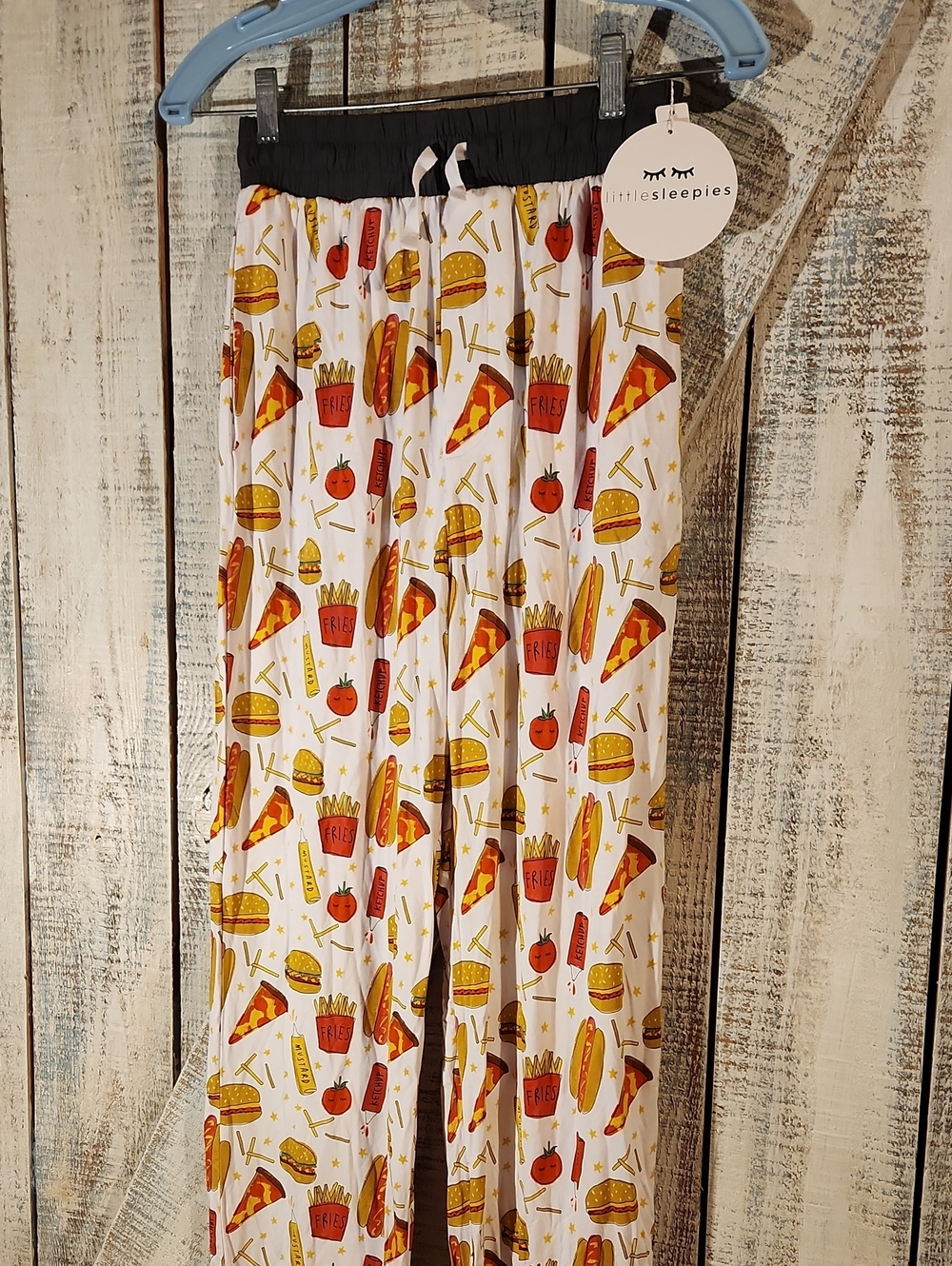 NWT! Little Sleepies XS White Fast-Food Print Pajama Pants